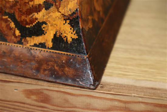 A Victorian Tunbridgeware domed box length 25.5cm